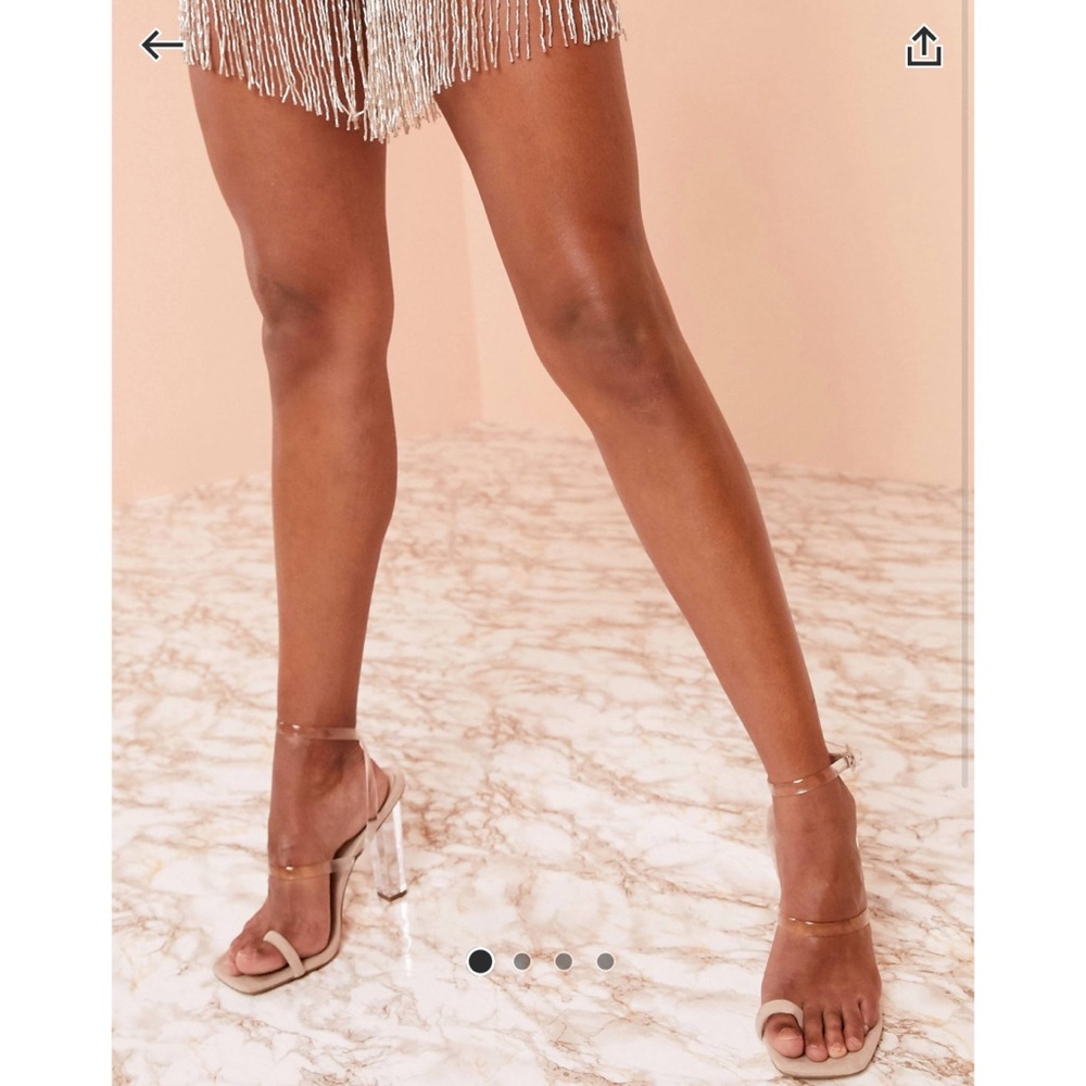 Clear Block Barely There Sandals - image 1